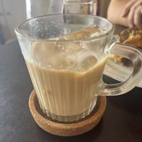 Iced coffee with oat milk   at Odete Bakery in Porto