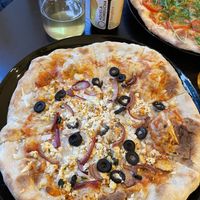 Pizza with tofu ricotta  at Odete Bakery in Porto