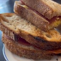Tosta mista  #Veganuary at Odete Bakery in Porto