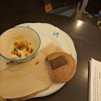 Owner gave us a complimentary cookie for waiting patiently! at Odete Bakery in Porto