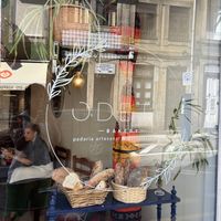 Outside sign  at Odete Bakery in Porto