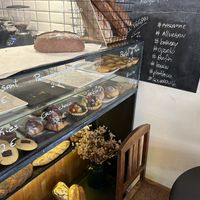 The pastry counter   at Odete Bakery in Porto