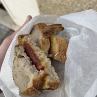 Vegan ham and cheese toastie  at Odete Bakery in Porto