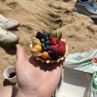 Chocolate and fruit tart   at Odete Bakery in Porto