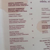 Sandwich options July 2025 at Odete Bakery in Porto