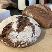 Rye bread and spelt bread  at Odete Bakery in Porto