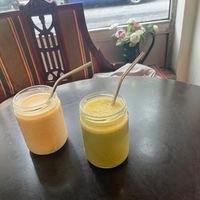 Banana Smoothie and Matcha Smoothie  at Odete Bakery in Porto