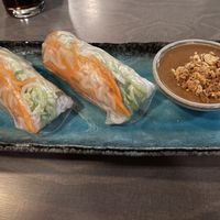 Vegane Sommerrollen mit BBQ Seitan  at Maison de BaN in Frankfurt