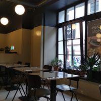 Stylish black and grey interior at Maison de BaN in Frankfurt