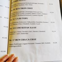 Vegan lunch menu at Maison de BaN in Frankfurt