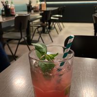 Hausgemachte Limonade mit Granatapfel  at Maison de BaN in Frankfurt