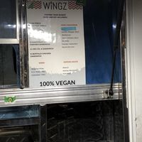 Menu (sorry for light glare) at Wingz in Los Angeles