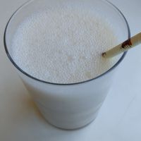 Vanilla milkshake with plant-based milk and ice cream ($8.8) at Square 44 in Surrey Downs