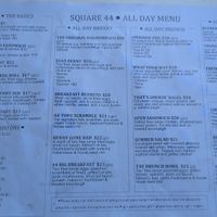 All day menu as at 2024-01-28 at Square 44 in Surrey Downs