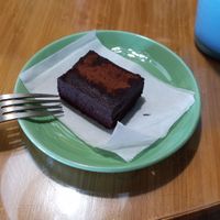 Chocolate cheese cake - vegan at Green Room Cafe in Cocoa Beach