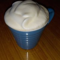 Caffe con leche - soy milk at Green Room Cafe in Cocoa Beach