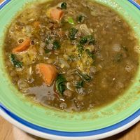 Lentil vegetable soupp  at Green Room Cafe in Cocoa Beach