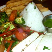 "Lomo" saltado vegano! at Los Cabos Puro Peru in Denver