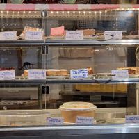 Raw cakes that are vegan on top shelf at The Fragrance of the Heart in Oslo