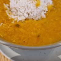 Dahl with rice at The Fragrance of the Heart in Oslo