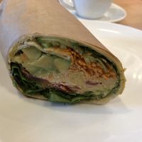 Hummus wrap at The Fragrance of the Heart in Oslo