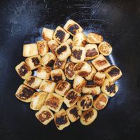 Nhoque tostado at Talo in Salvador