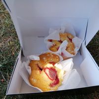 Strawberry muffins at Coughlans Bakery - Woodcote in Wallington