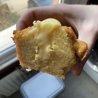 Spiced apple and custard muffin  at Coughlans Bakery - Woodcote in Wallington
