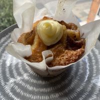 Spiced apple and custard muffin  at Coughlans Bakery - Woodcote in Wallington