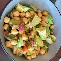 Chickpea salad at Desmond's Island Soul Grill in Virginia Beach
