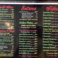 Regular menu  at Desmond's Island Soul Grill in Virginia Beach