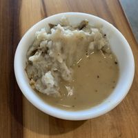 Mashed potatoes with gravy. Just okay nothing too crazy  at Flourish Plant-Based Eatery in Evansville