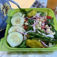 salad at Flourish Plant-Based Eatery in Evansville