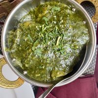 Spinach and potatoes  at India Gate in Funchal