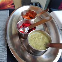 Sauces. Also good mango chutney that we already ate. at India Gate in Funchal