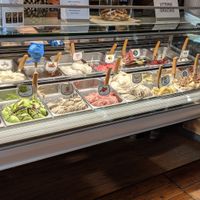 Ice cream selection at Aluen Patagonia in Puerto Natales