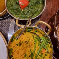 Tofu in spinach sauce with veggie rice (vg) at Indigo - Buda in Budapest