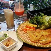 Vegan pancake with tofu at Tung's Kitchen in Hanoi