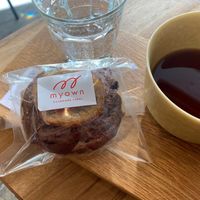 Vegan yuzu chocolate muffin at Onibus Coffee in Tokyo