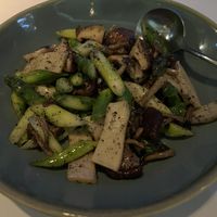Wild mushrooms and truffle and asparagus  at Above & Beyond in Kowloon
