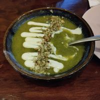 Soup of the day (vegan) at Le' Kaat in Valladolid