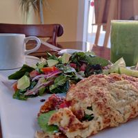 Breakfast omelette (vegan) at Le' Kaat in Valladolid