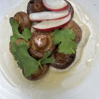 Smoked mushrooms  at Le' Kaat in Valladolid