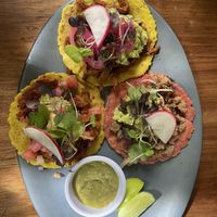 Trilogy of tacos - 160 pesos  at Le' Kaat in Valladolid