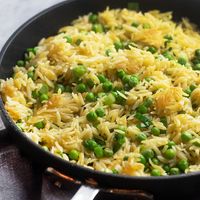 Peas pilaf at Mahan Indian Restaurant in Monrovia