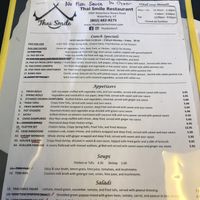 Special menu detailing what does and doesn’t have seafood at Thai Smile in Waterbury