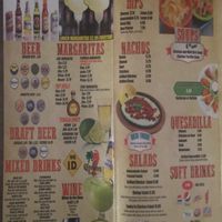 Part of the take out menu showing the guacamole, and drinks. I think I got all the parts of the menu that are vegan at Don Patron in Williamsport