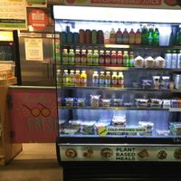Fridge with pre-made meals. at JuiceLand - Frost Tower in Austin