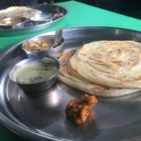 Choley curry with paratha  at Amman Hotel in Dimapur