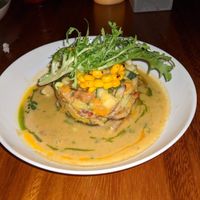 Vegan ceviche  at Hacienda BLU Beach Lounge & Grill in Liberia